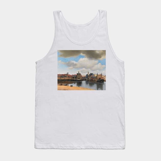 View on Delft by Jan Vermeer Tank Top by Classic Art Stall